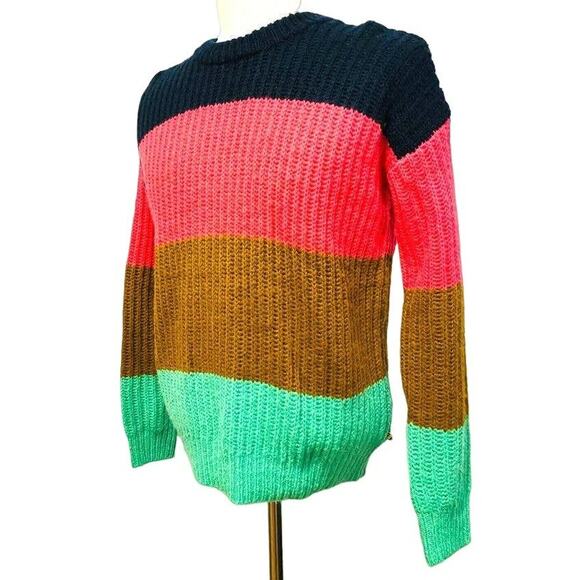 Bienvenue Maison Scotch & Soda Pullover Stripe Sweater Sz Small in Multi NWT - Picture 1 of 6